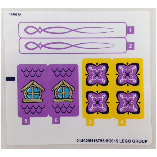 Lego Sticker Sheet for Set 41077-1