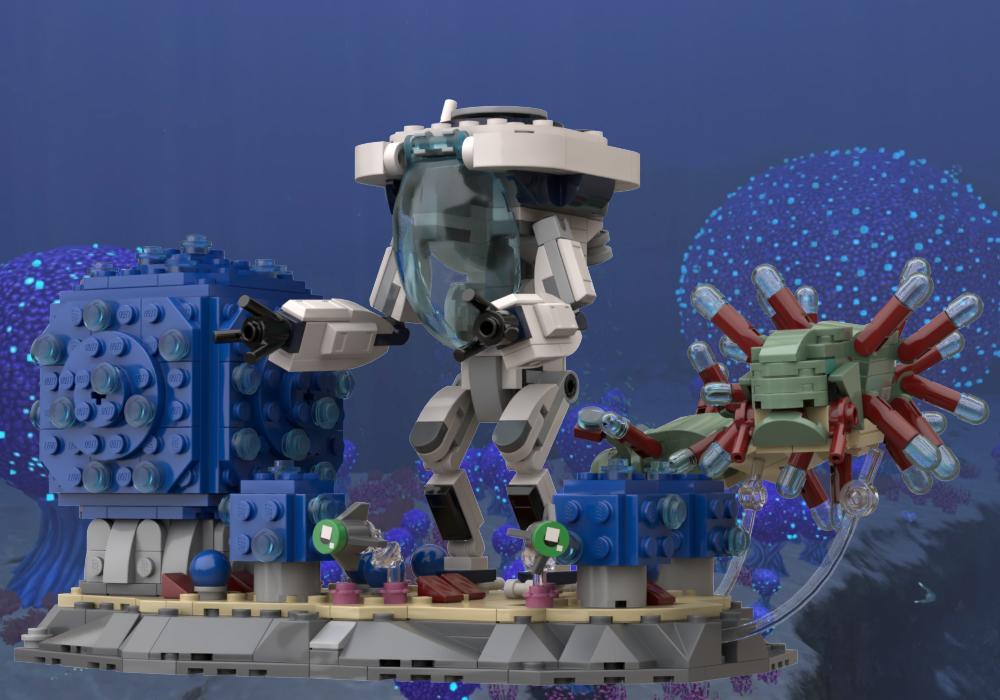 Lego Koosh/Bulb Zone Prawn Suit Display