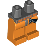 Lego Hips and Orange Legs with Zip and Orange Belt Print