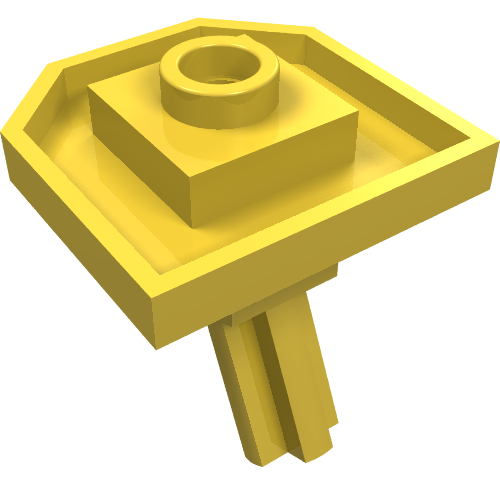 Lego Large Figure Shield Holder with Technic Axle / Yellow