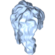 Lego Hair Long with Part over Face / Bright Light Blue