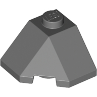 Lego Brick Wedged, Sloped 45° 2 x 2 Corner / Dark Bluish Gray
