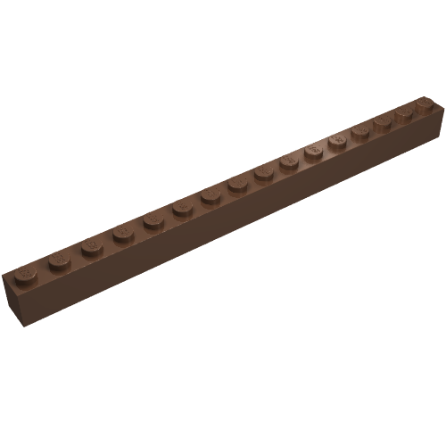 Lego Brick 1 x 16 / Brown