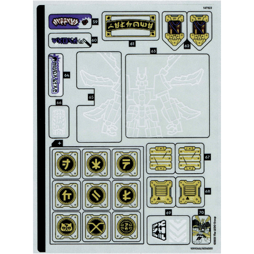 Lego Sticker Sheet 3 for Set 71837-1 / [No Color/Any Color]