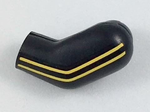 Lego Arm, Left with 2 Yellow Stripes Pattern