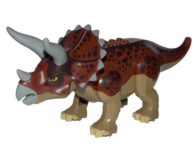 Lego Dinosaur Triceratops with Reddish Brown Back