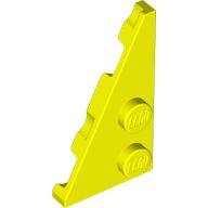 Lego Wedge Plate 2 x 4 27° Left / Vibrant Yellow