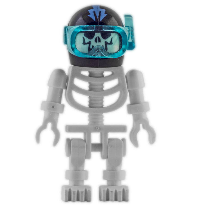 Lego Skeleton, Evil Face, Aquaraiders Helmet