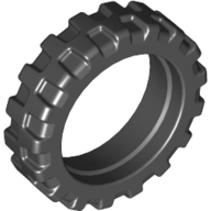 Lego Tyre 21 x 6 City Motorcycle / Black