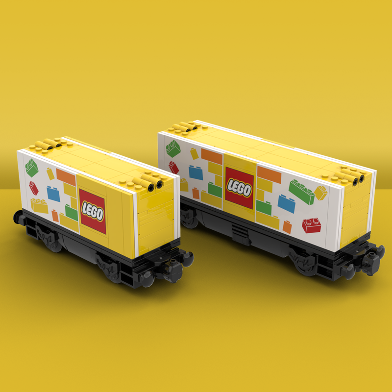 LEGO Branded Train Wagon Bundle (Small & Large)