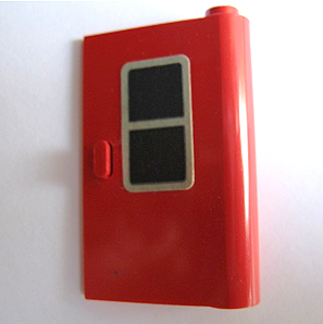 Lego Door 1 x 3 x 4 Right with Black Window Pattern (Sticker) - Set 164