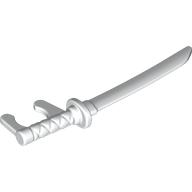 Lego Weapon Katana with Neck Bracket / White