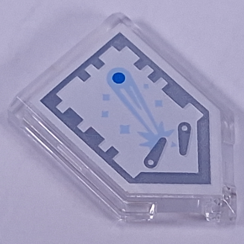 Lego Tile Special 2 x 3 Pentagonal with Nexo Power Shield Print - Pinball Magician