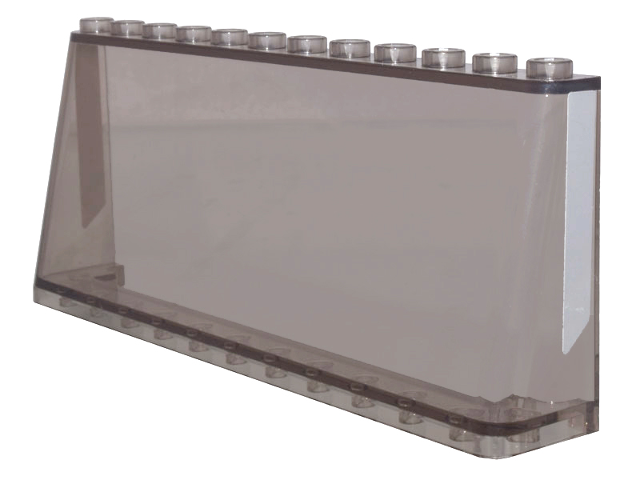 Lego Windscreen 2 x 12 x 4 with Light Bluish Gray Stripe Pattern on Both Sides (Stickers) – Set 10262