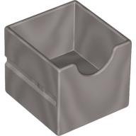 Lego Duplo Drawer 2 x 2 with Semicircle Cutout / Pearl Light Gray