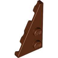 Lego Wedge Plate 2 x 4 27° Left / Reddish Brown