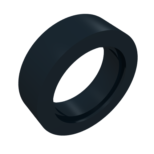Lego Tyre Smooth Old Style - Small / Black