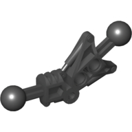 Lego Large Figure Skeletal, Limb, Angular with 2 Ball Joints, and 2 Holes (Toa) / Black