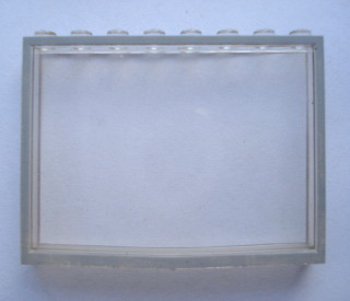 Lego Modulex Window 1 x 8 x 6 with Gray Border Print