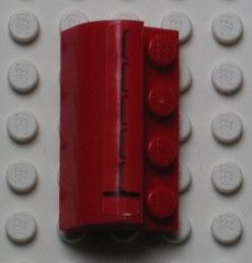 Lego Slope, Curved 2 x 4 x 1 1/3 with 4 Recessed Studs with Air Intake Pattern Model Right Side (Sticker) - Set 8654