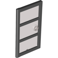 Lego Door 1 x 4 x 6 with 3 Panes and Stud Handle with Trans-Brown Glass