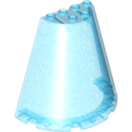 Lego Cone Half 8 x 4 x 6 / Opal Trans-Dark Blue
