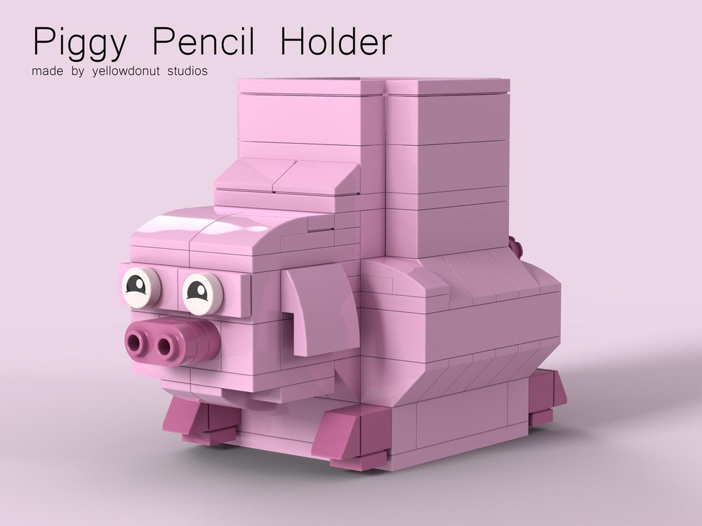 Lego Piggy Pencil Holder