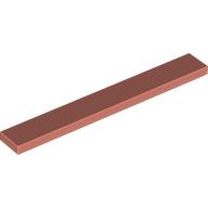 Lego Tile 1 x 8 with Groove / Salmon
