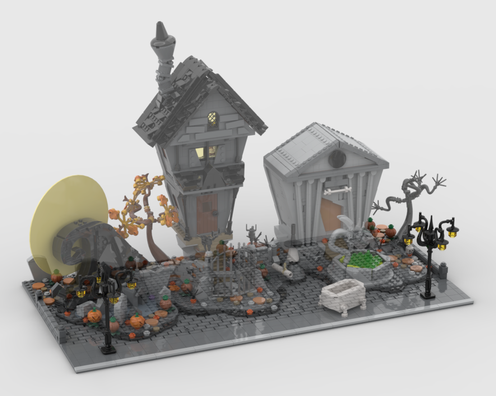 Lego Modular Display for set 21351 - Tim Burton's The Nightmare Before Christmas