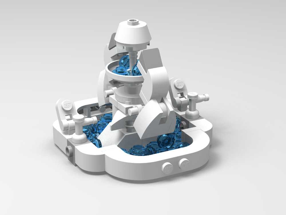 Lego small white fountain