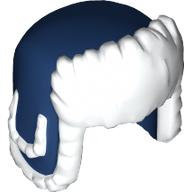 Lego Hat Ushanka with Dark Blue Print / White