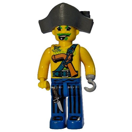 Lego Juniors Minifig, Pirates - Captain Kragg / Yellow