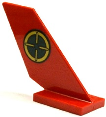 Lego Tail Shuttle with Gold and Dark Green Target Pattern on Right Side (Sticker) - Set 70735