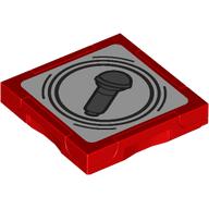 Lego Tile Special 2 x 2 with SMART Tag with Microphone Print