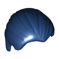Lego Hair Combed Back / Dark Blue