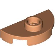 Lego Plate Special Round 1 x 2 Half Circle with Stud (Jumper) / Nougat