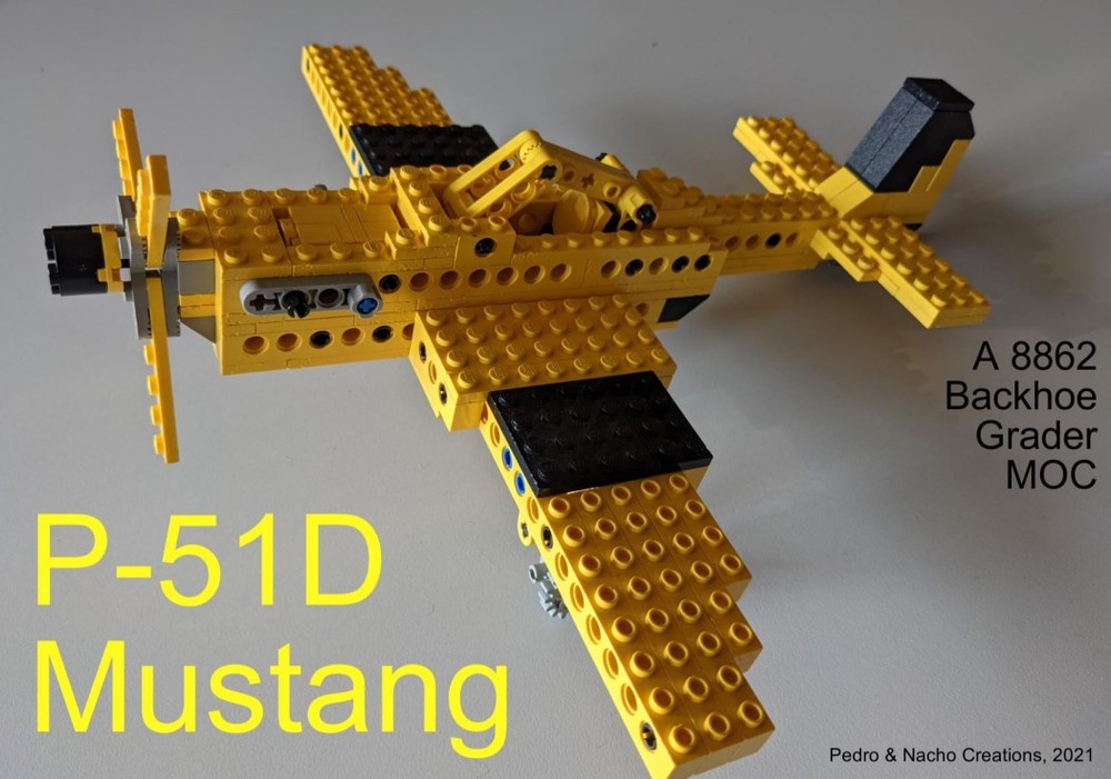Lego P-51 Mustang (8862 Backhoe Grader)