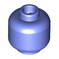 Lego Minifig Head [Plain] [Vented Stud - 2 Holes] / Blue Violet