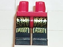 Lego Hips and Black Legs with 'ROBO ROBO' and Space RoboForce Gold Circuitry Pattern
