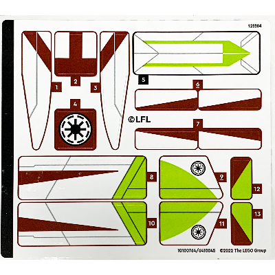 Lego Sticker Sheet for Set 75333-1 / [No Color/Any Color]