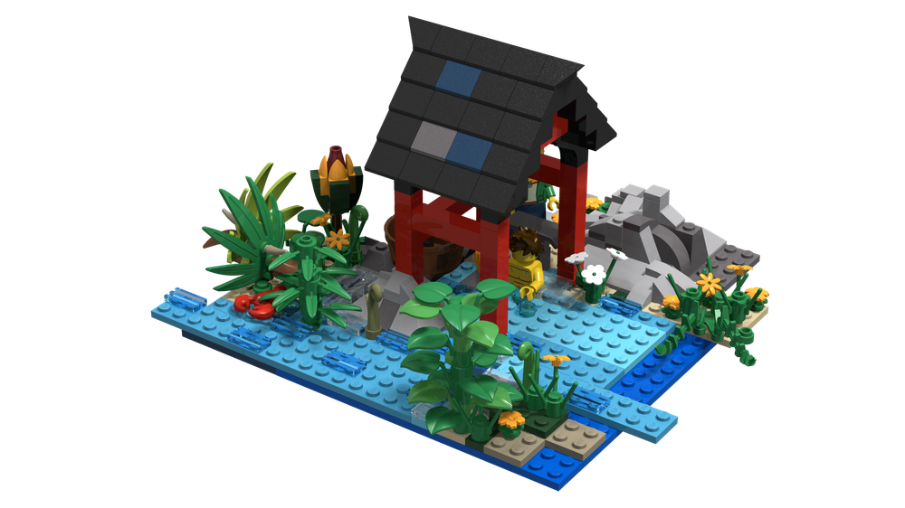 Lego Big Diorama_ Part 10 Bathing and Laundry Pool