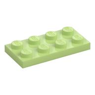 Lego Plate 2 x 4 / Yellowish Green