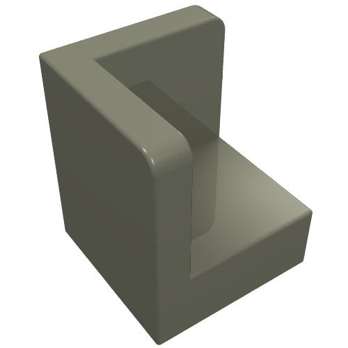 Lego Panel 1 x 1 x 1 Corner / Dark Gray