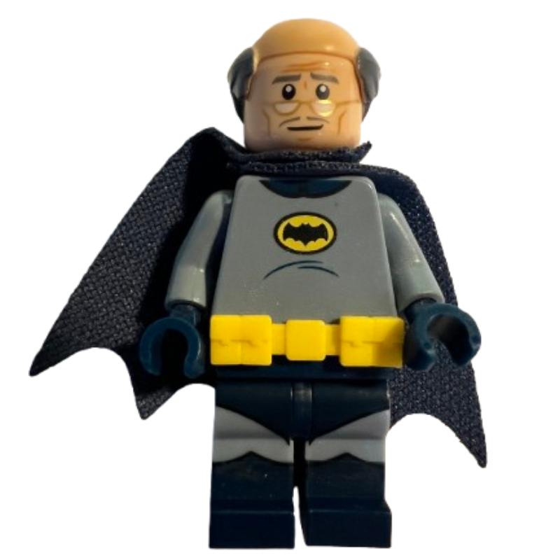 Lego Alfred Pennyworth, Balding, Sand Blue Batsuit