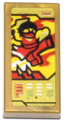 Lego Tile 1 x 2 with Ninjago Trading Card Game Nya Pattern (Sticker) - Set 71837