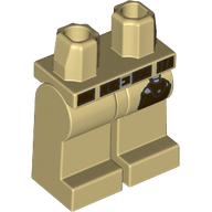 Lego Hips and Tan Legs with Dark Brown Belt, Flask print