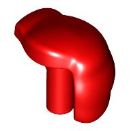 Lego Hand, Left (Princess Peach Cat Suit) / Red