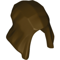 Lego Hood Long, Angular / Dark Brown