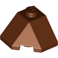 Lego Brick Wedged, Sloped 45° 2 x 2 Corner / Reddish Brown