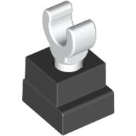 Lego Leg Skeleton with Black Square Foot / White